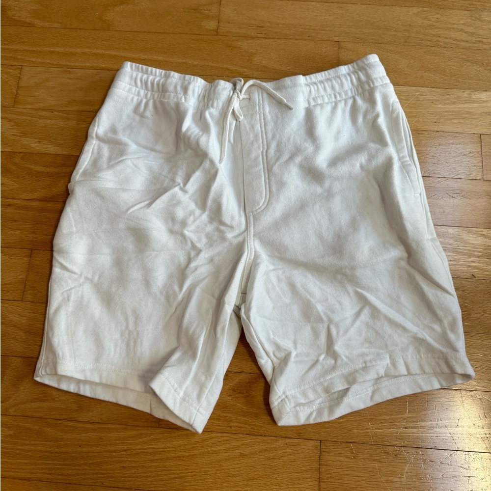Soft White Cotton Shorts